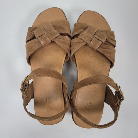 UGG Neusch Women's Brown Platform Sandals S/N 1125026 US Size 8 - Picture 6 of 9